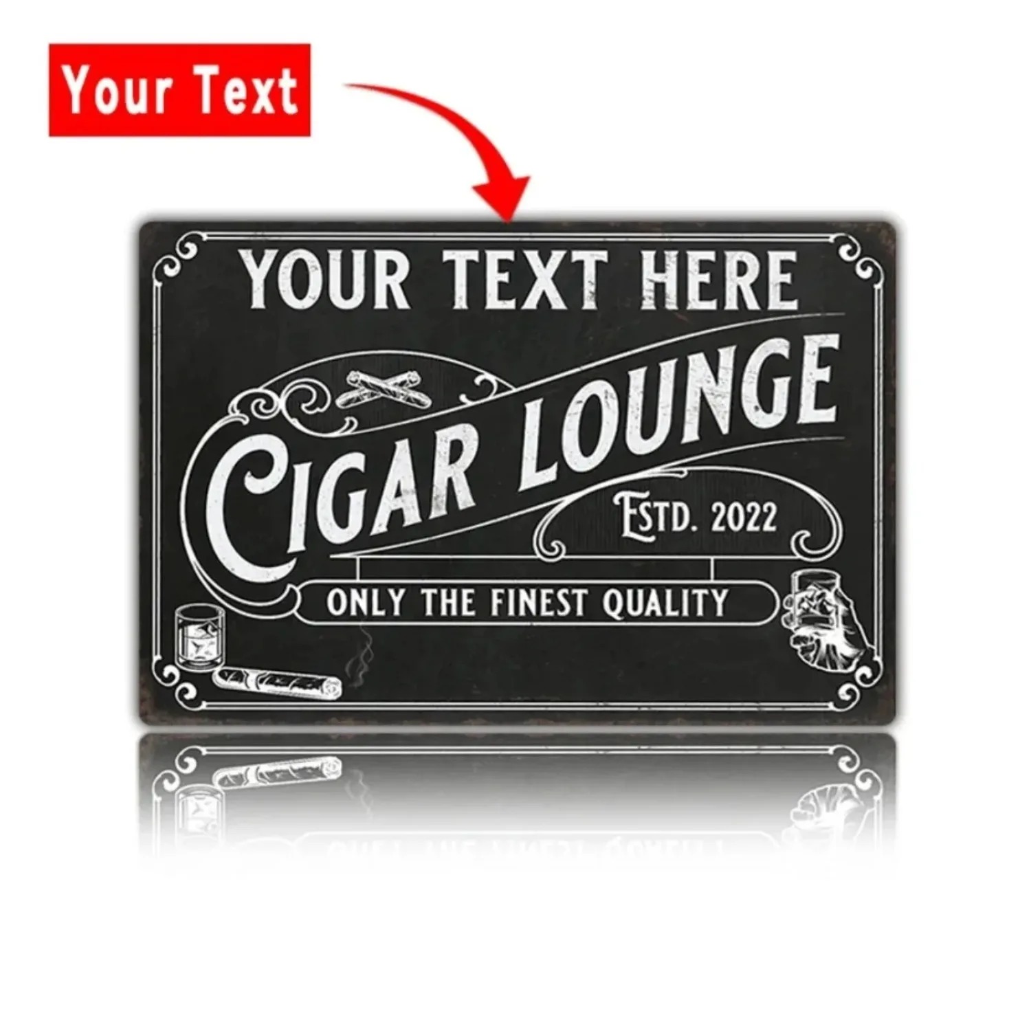 CIFbuy カスタマイズ可能なシガーアルミサイン ヴィンテ - Home Bar Lounge のレビューと価格