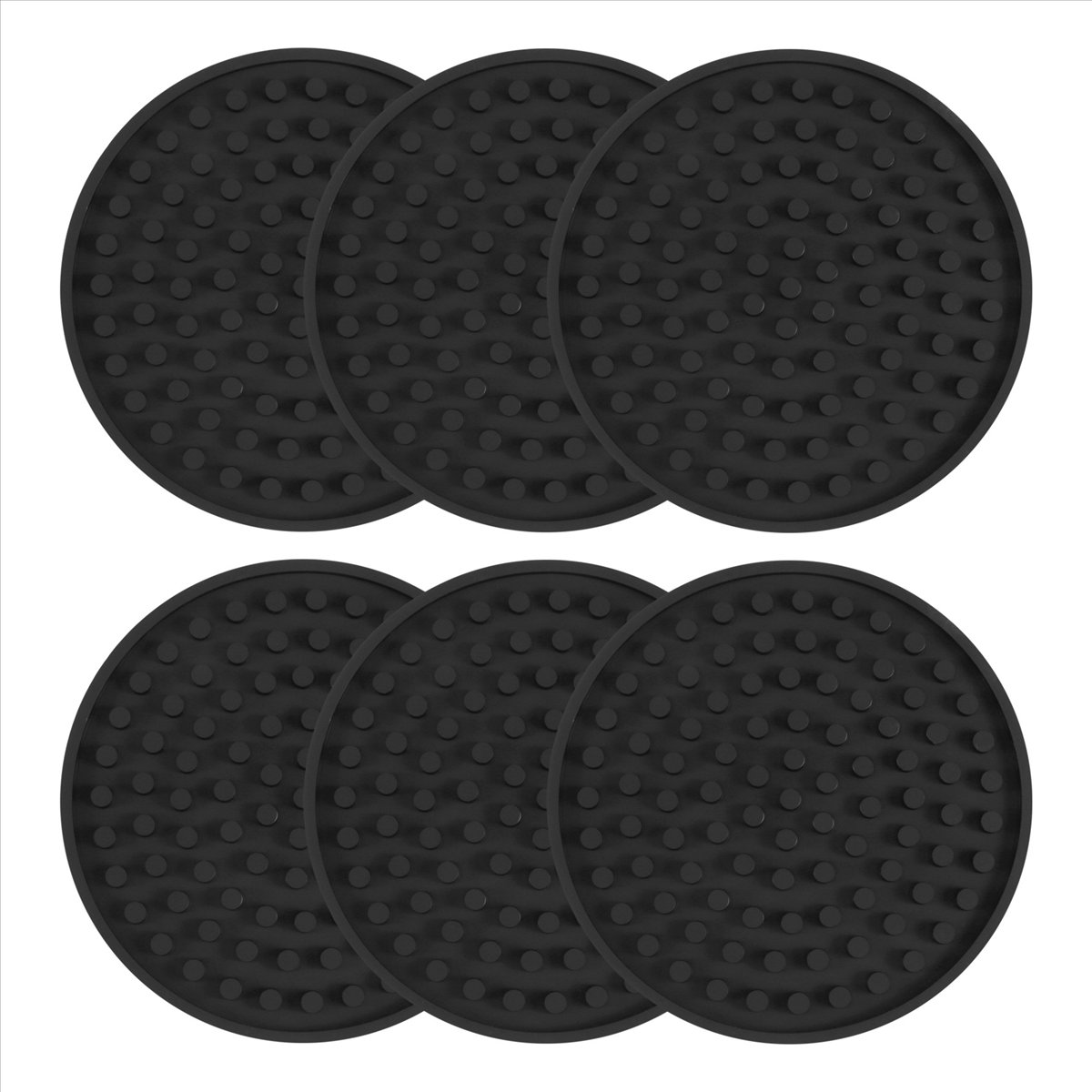 【プロモーション】ブラックラウンドシリコンラバードリンクコー - Home Bar Set のレビューと価格
